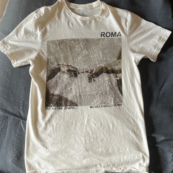 Michelangelo “Creation of Adam” Print Shirt - Picture 1 of 1